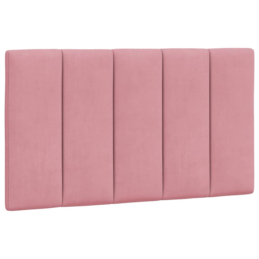 sengeramme med LED uden madras Hanko 90x200 cm velour pink