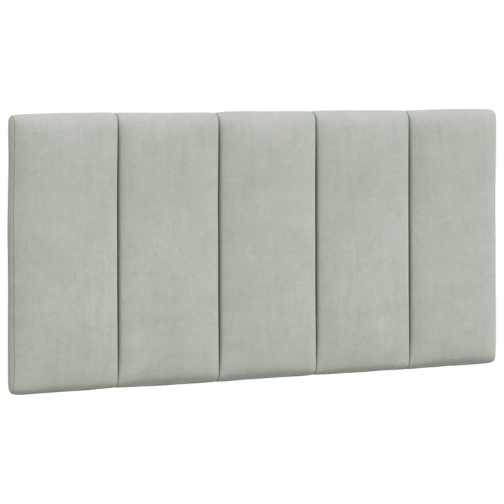 sengeramme med LED uden madras Hanko 100x200 cm velour lysegrå