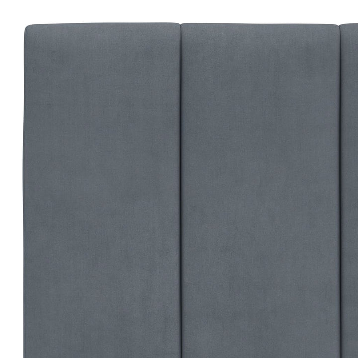 sengeramme med LED uden madras Hanko 100x200 cm velour mørkegrå