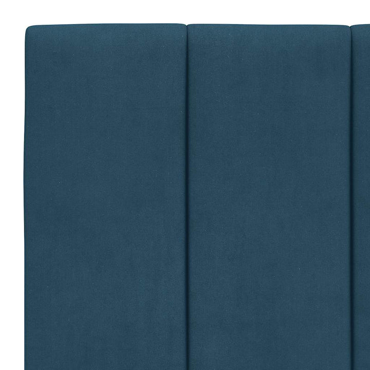 sengeramme med LED uden madras Hanko 100x200 cm velour blå