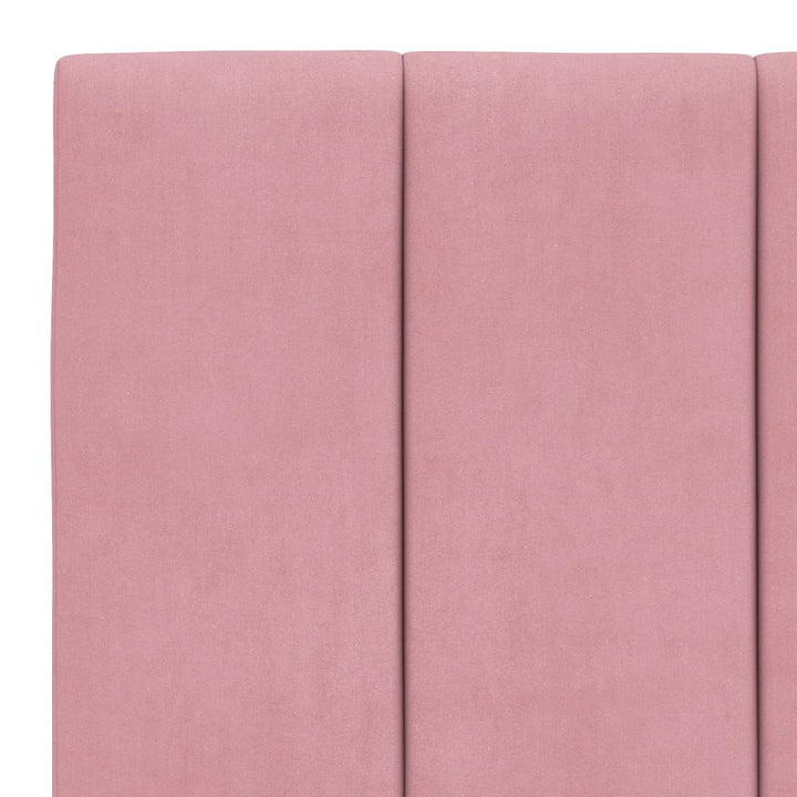 sengeramme med LED uden madras Hanko 100x200 cm velour pink