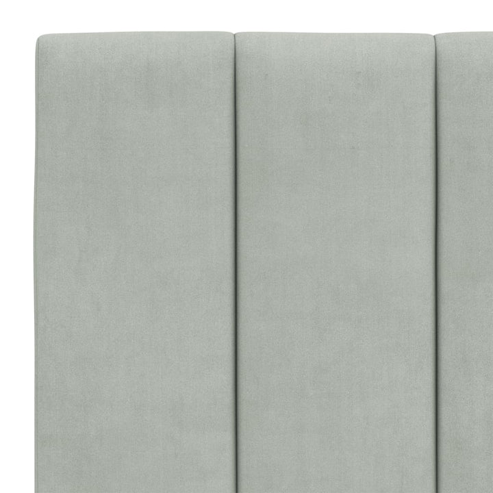 sengeramme med LED uden madras Hanko 120x200 cm velour lysegrå