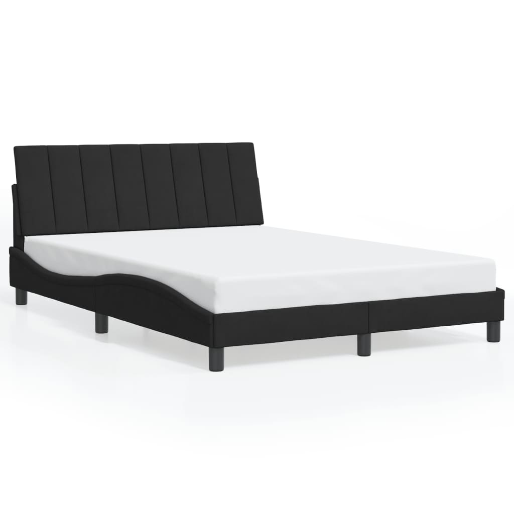 sengeramme med LED uden madras Hanko 120x200 cm velour sort