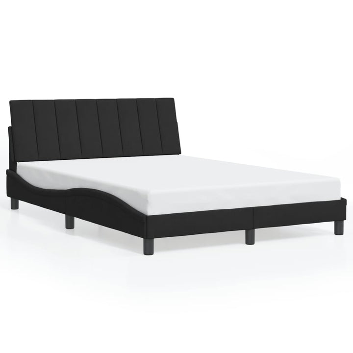 sengeramme med LED uden madras Hanko 120x200 cm velour sort