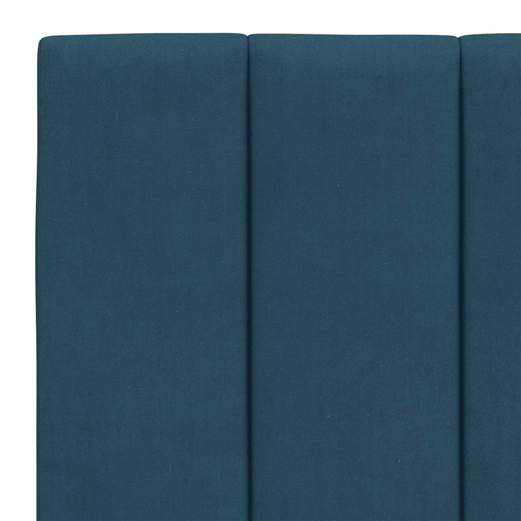 sengeramme med LED uden madras Hanko 140x190 cm velour blå