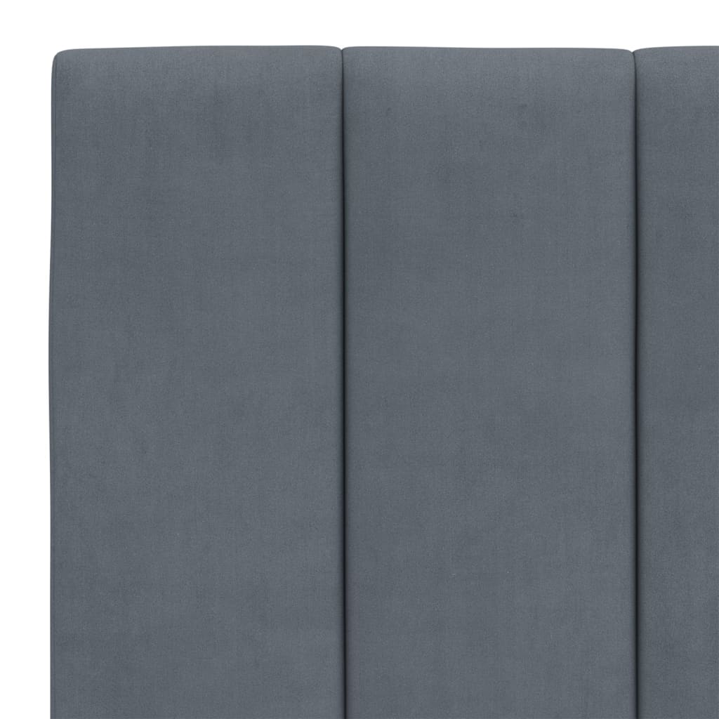 sengeramme med LED uden madras Hanko 140x200 cm velour mørkegrå