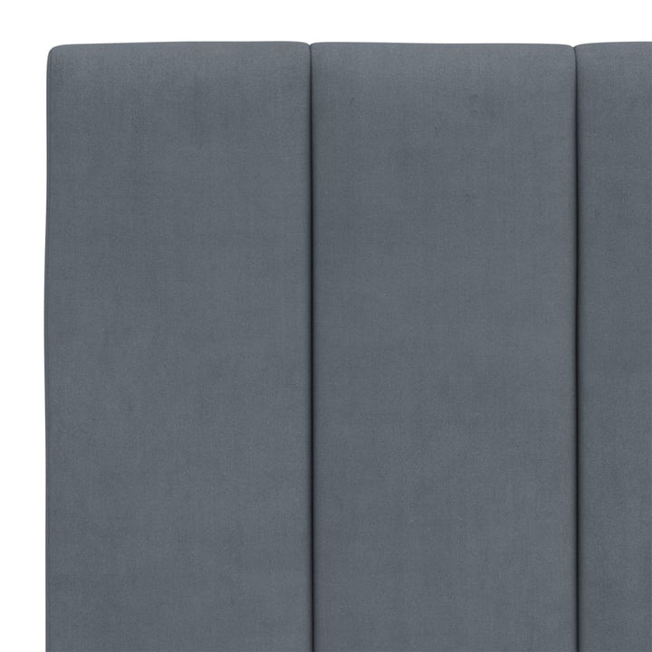 sengeramme med LED uden madras Hanko 140x200 cm velour mørkegrå