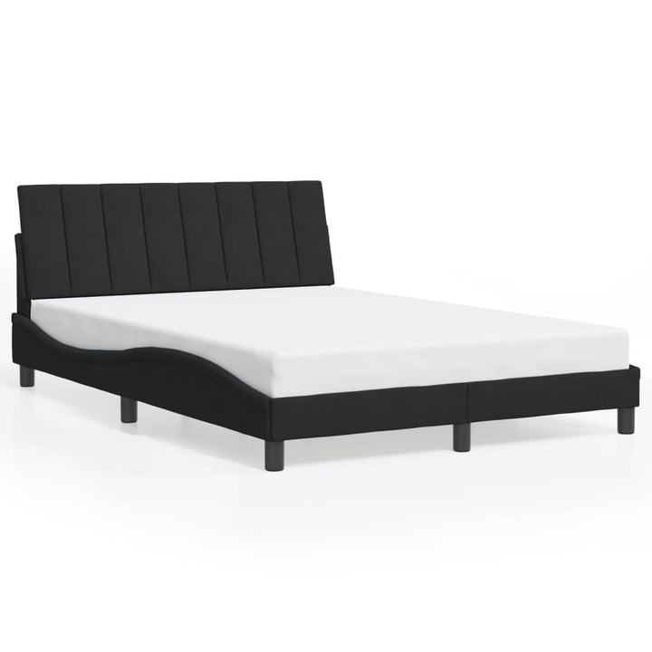 sengeramme med LED uden madras Hanko 140x200 cm velour sort