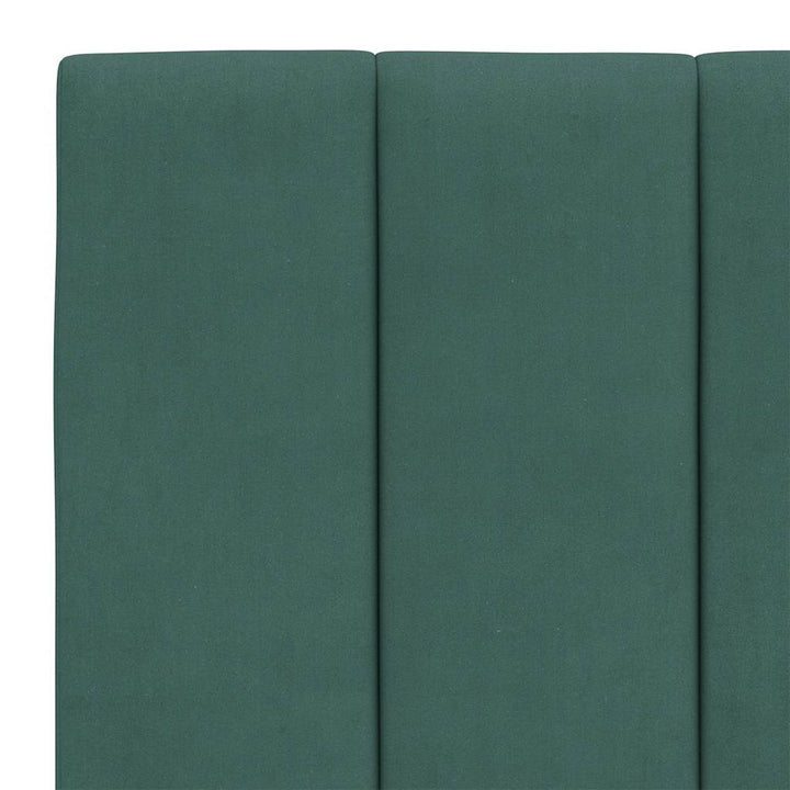 sengeramme med LED uden madras Hanko 140x200 cm velour mørkegrøn