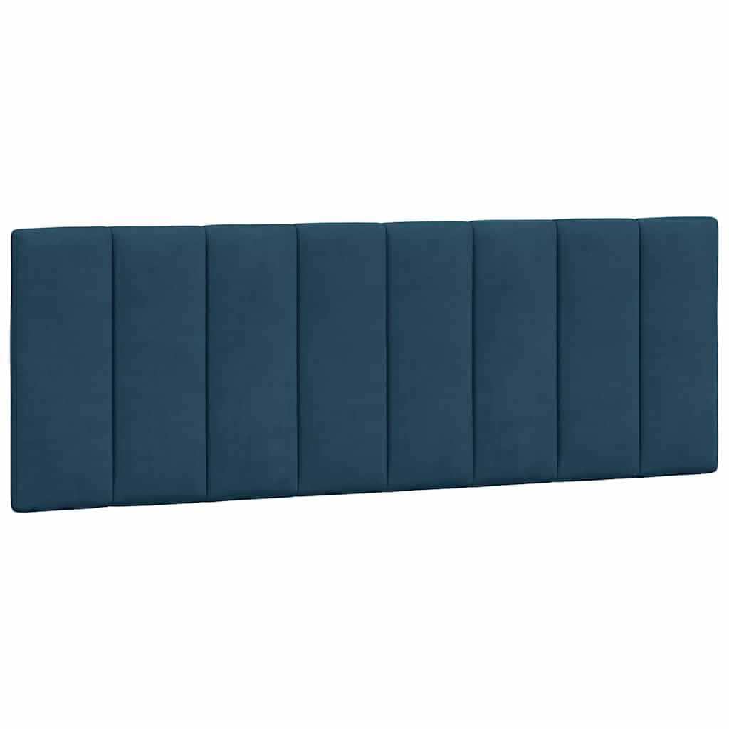 sengeramme med LED uden madras Hanko 140x200 cm velour blå