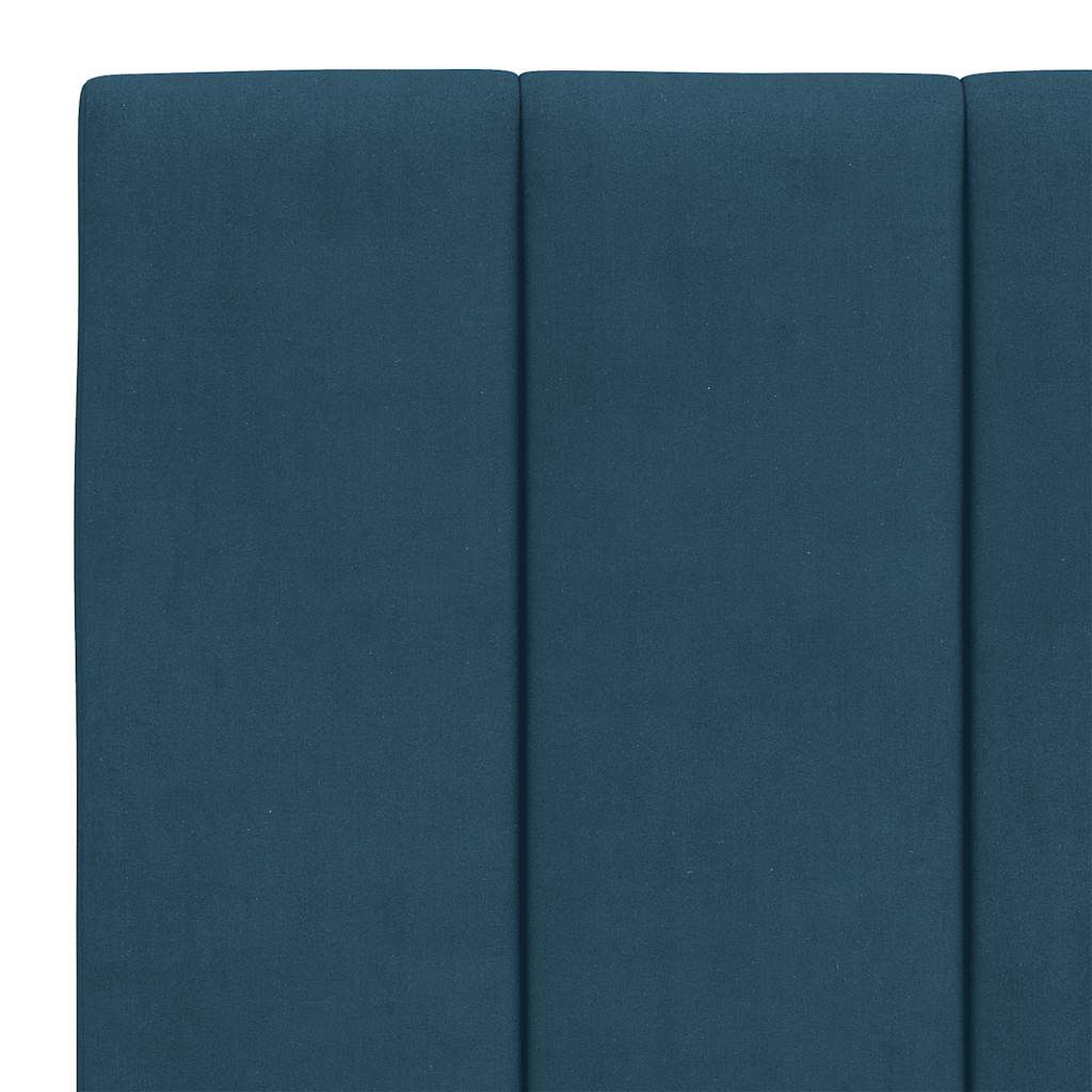 sengeramme med LED uden madras Hanko 140x200 cm velour blå