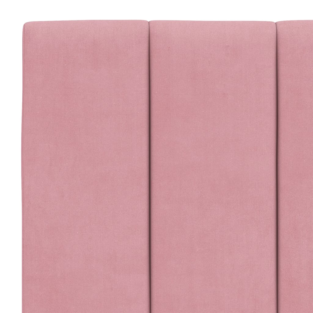 sengeramme med LED uden madras Hanko 140x200 cm velour pink