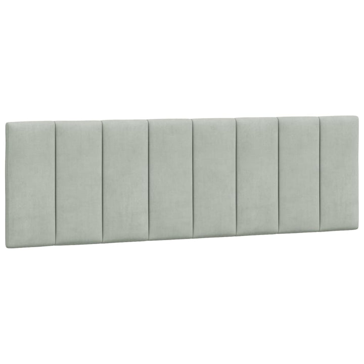 sengeramme med LED uden madras Hanko 160x200 cm velour lysegrå