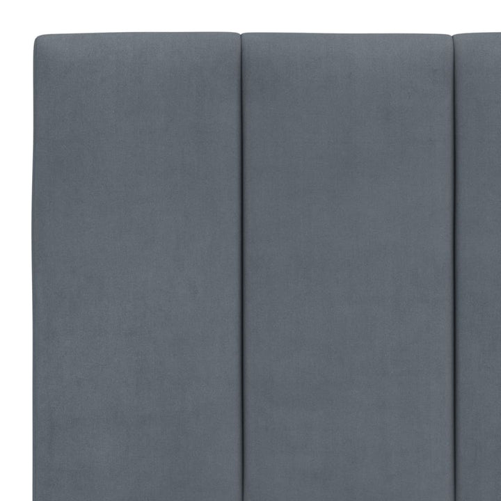 sengeramme med LED uden madras Hanko 160x200 cm velour mørkegrå