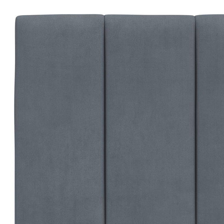 sengeramme med LED uden madras Hanko 148x200 cm velour mørkegrå