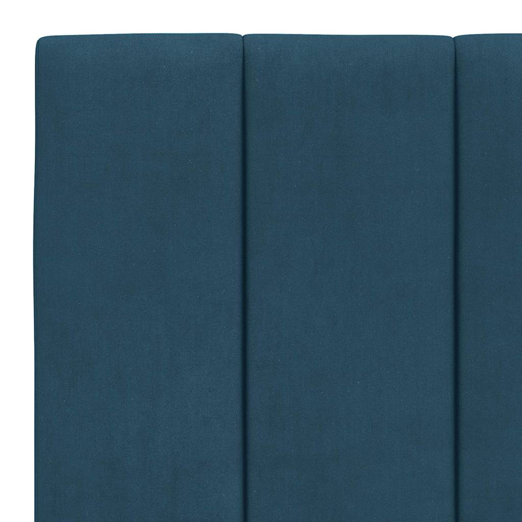 sengeramme med LED uden madras Hanko 180x200 cm velour blå