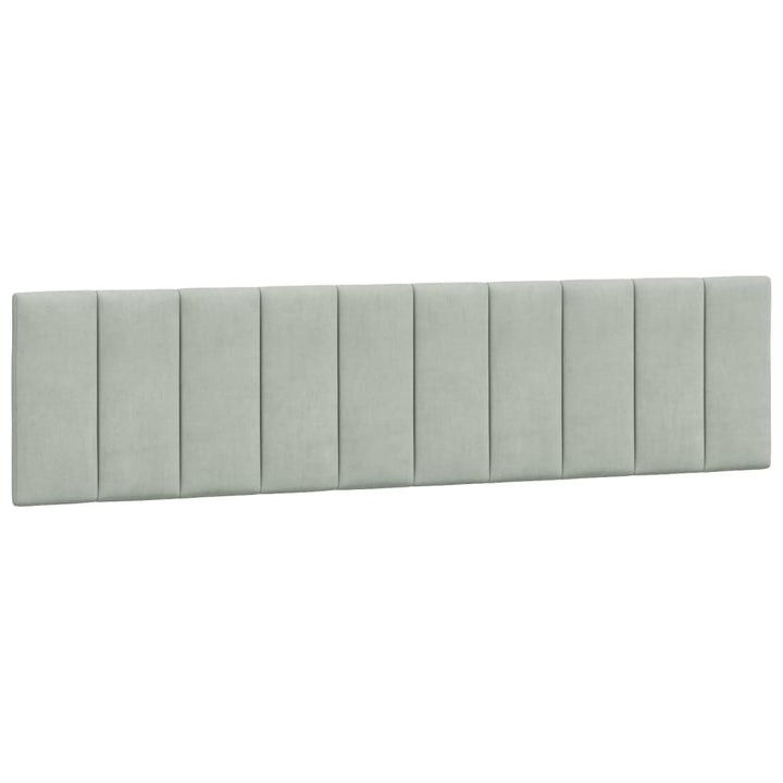 sengeramme med LED uden madras Hanko 200x200 cm velour lysegrå