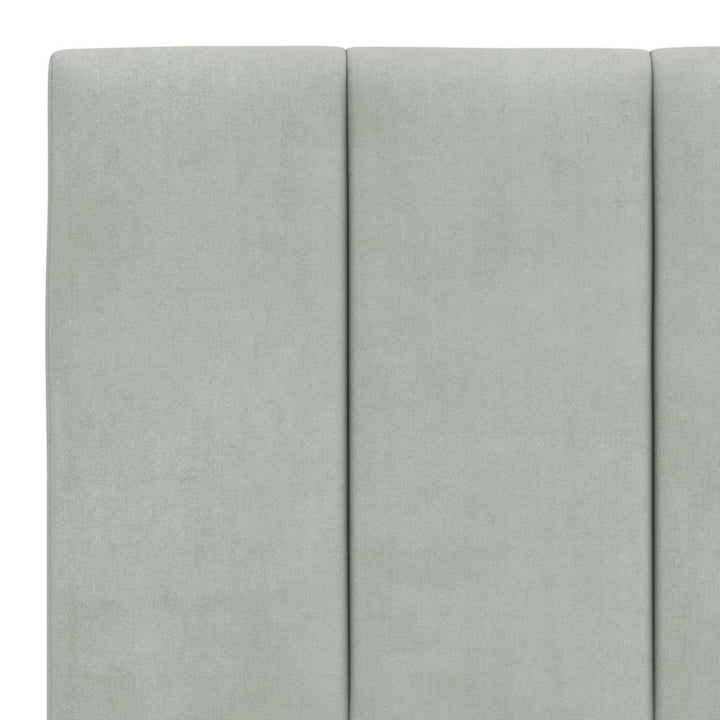 sengeramme med LED uden madras Hanko 200x200 cm velour lysegrå