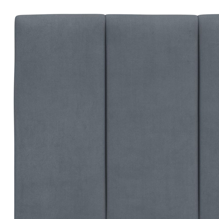 sengeramme med LED uden madras Hanko 200x200 cm velour mørkegrå