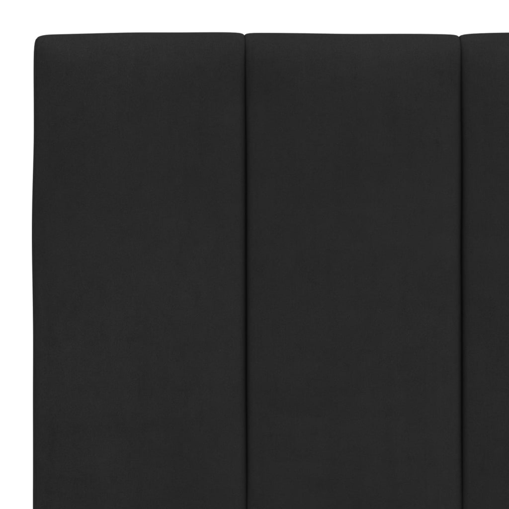sengeramme med LED uden madras Hanko 200x200 cm velour sort