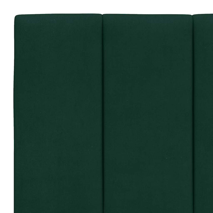 sengeramme med LED uden madras Hanko 200x200 cm velour mørkegrøn