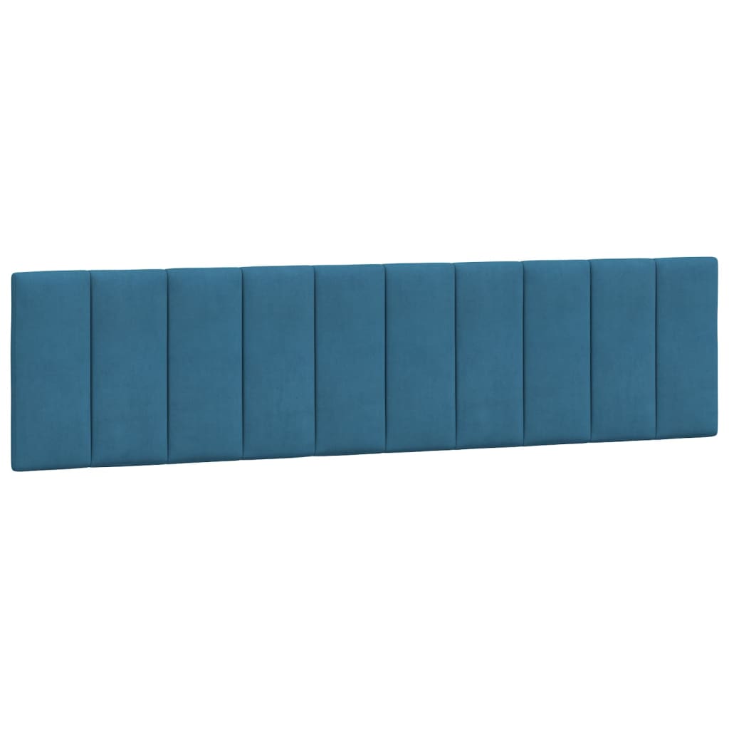 sengeramme med LED uden madras Hanko 160x200 cm velour lyseblå