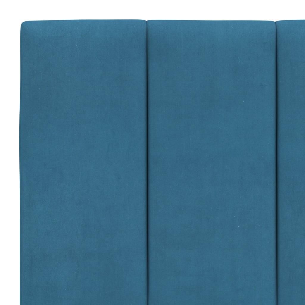 sengeramme med LED uden madras Hanko 160x200 cm velour lyseblå