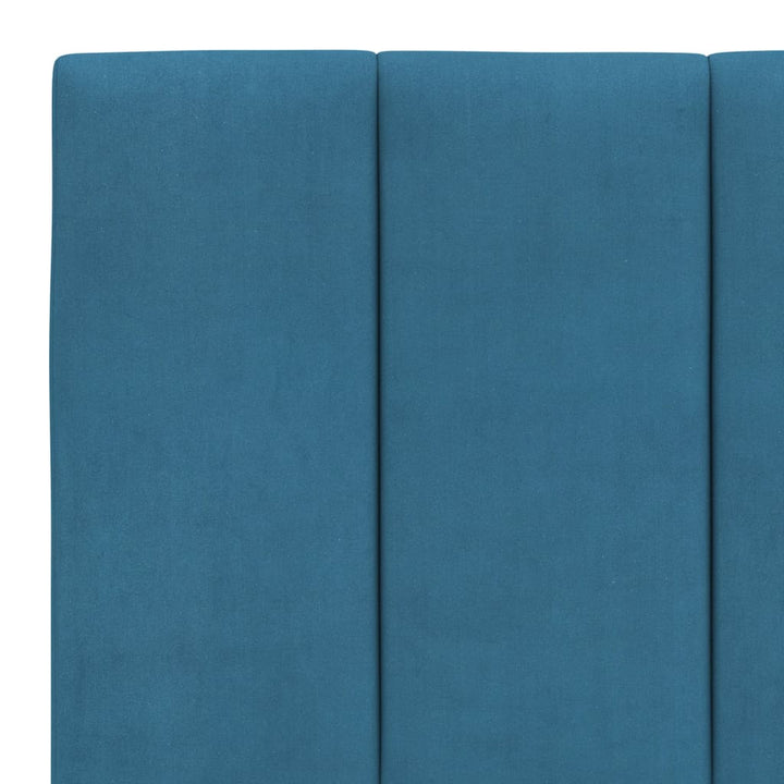 sengeramme med LED uden madras Hanko 160x200 cm velour lyseblå