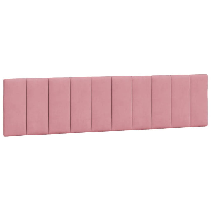 sengeramme med LED uden madras Hanko 200x200 cm velour lyserød
