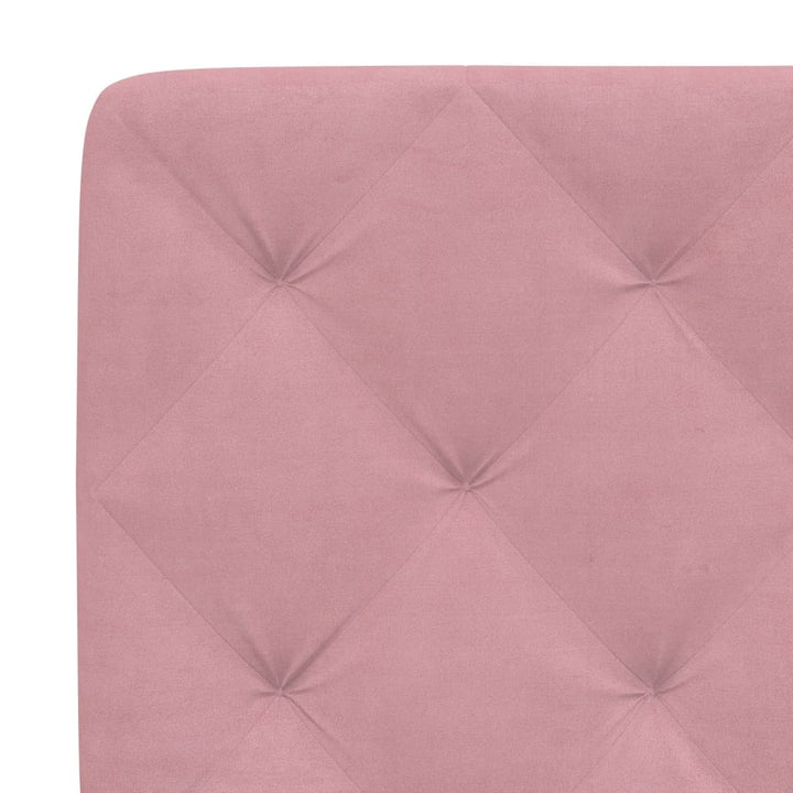 sengeramme med LED uden madras 80x200 cm velour pink
