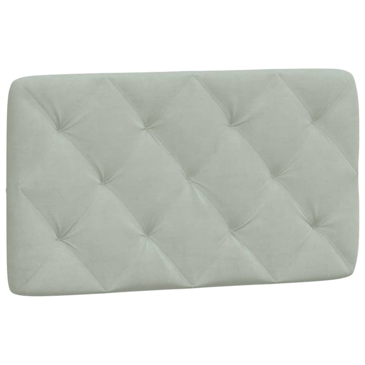sengeramme med LED uden madras 90x190 cm velour lysegrå