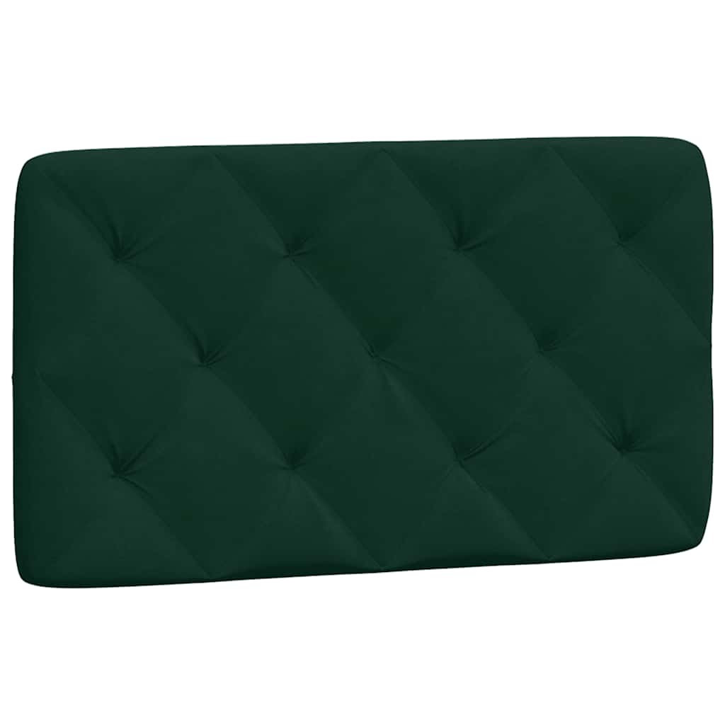 sengeramme med LED uden madras 90x190 cm velour mørkegrøn