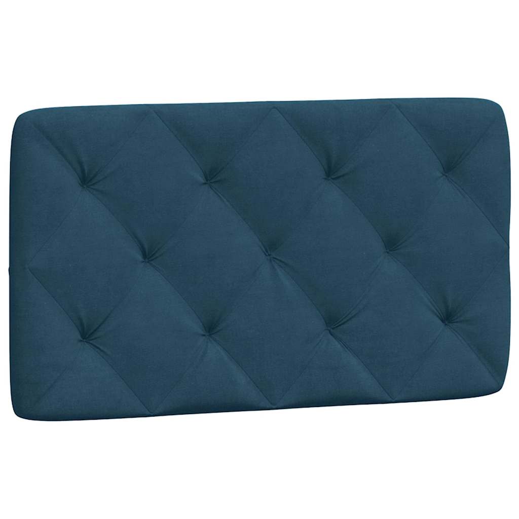 sengeramme med LED uden madras 90x190 cm velour blå