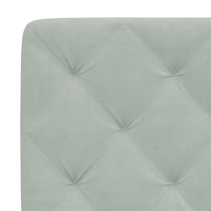 sengeramme med LED uden madras 90x200 cm velour lysegrå