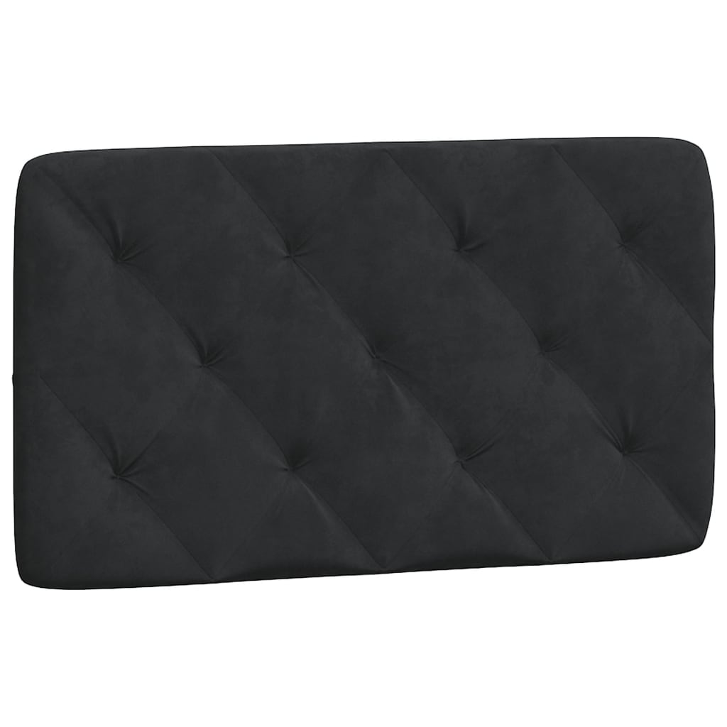 sengeramme med LED uden madras 90x200 cm velour sort