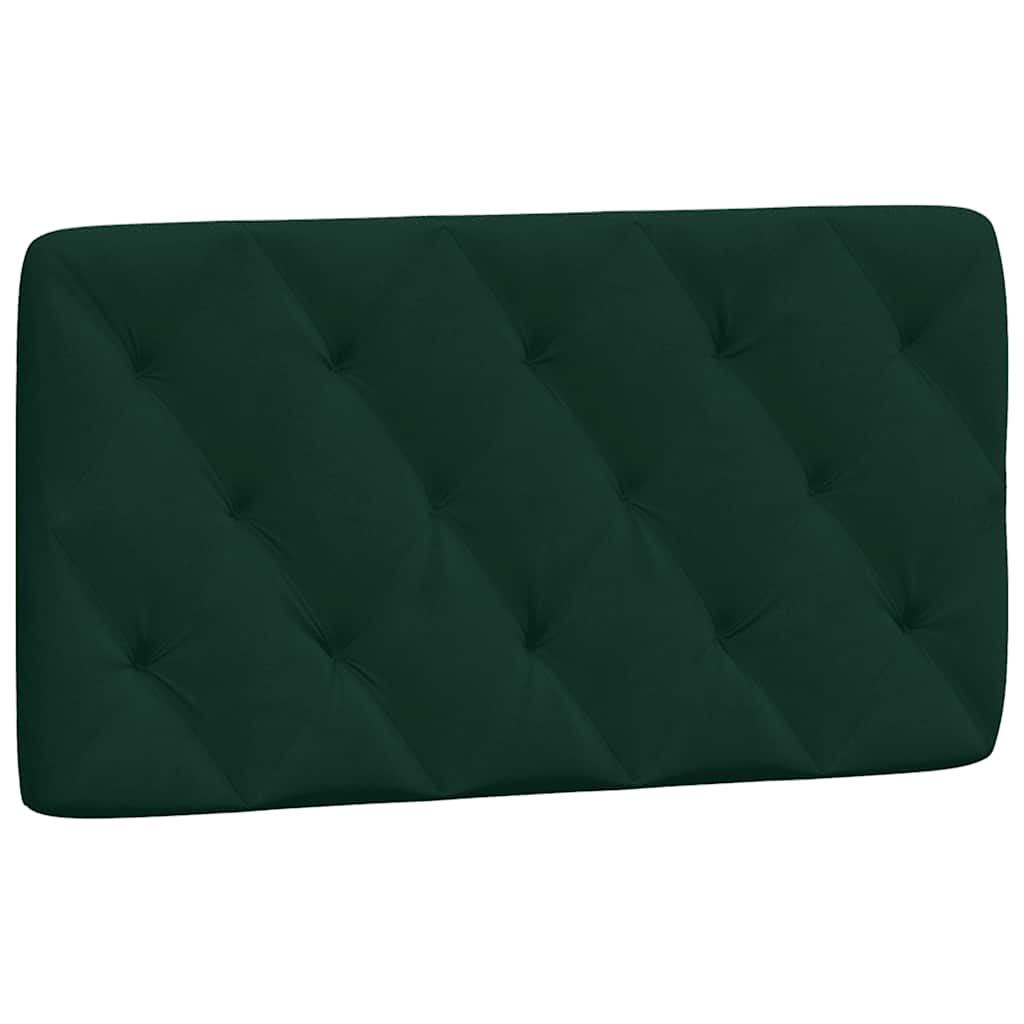 sengeramme med LED uden madras 100x200 cm velour mørkegrøn