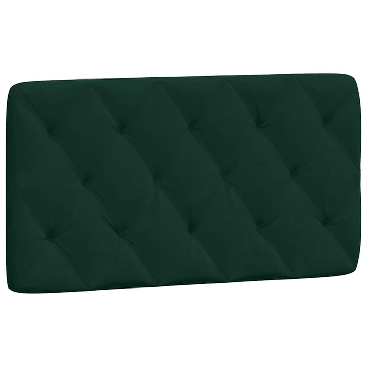 sengeramme med LED uden madras 100x200 cm velour mørkegrøn