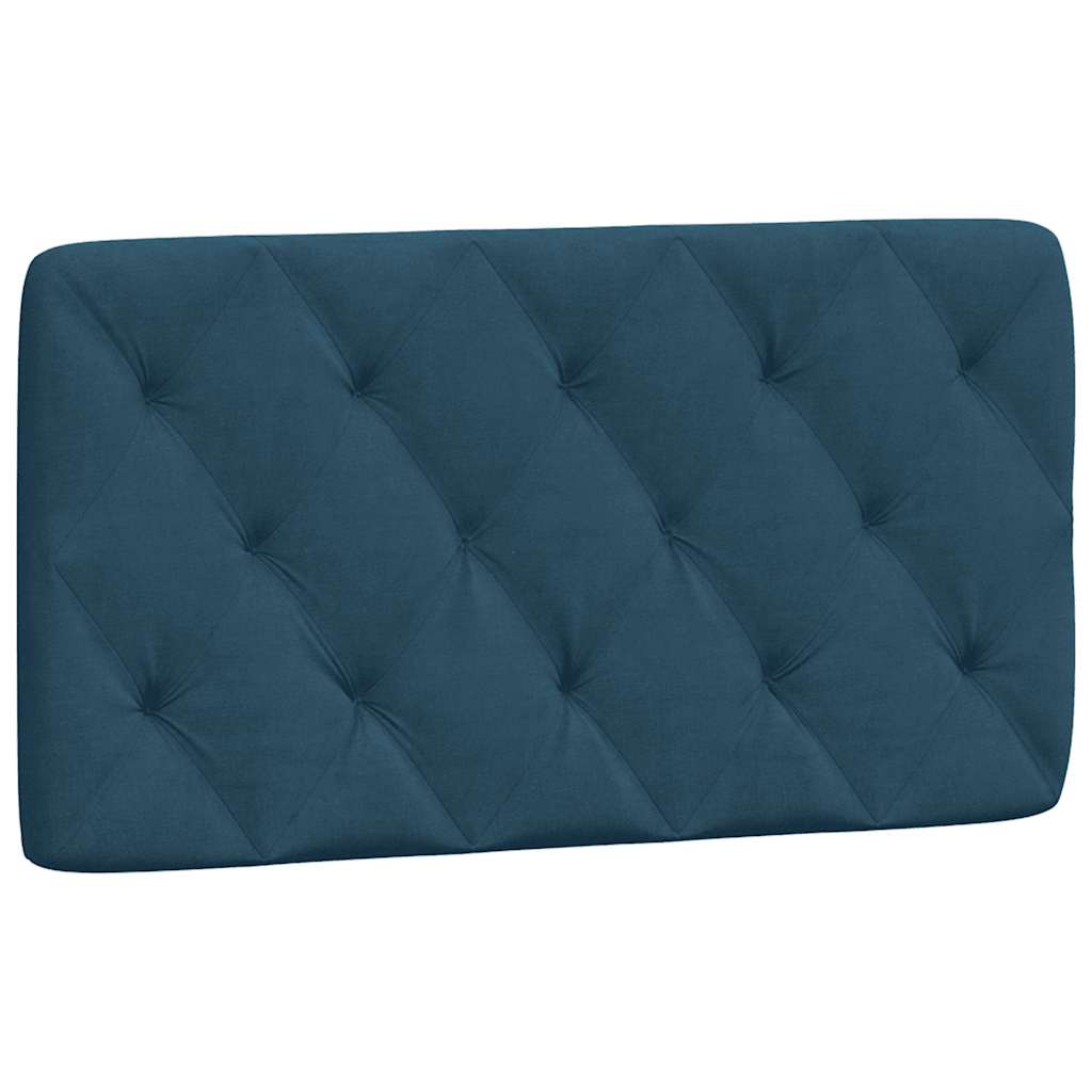 sengeramme med LED uden madras 100x200 cm velour blå
