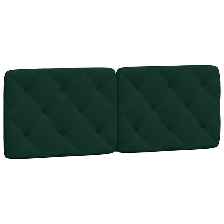 sengeramme med LED uden madras 120x200 cm velour mørkegrøn