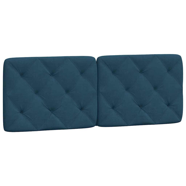 sengeramme med LED uden madras 120x200 cm velour blå