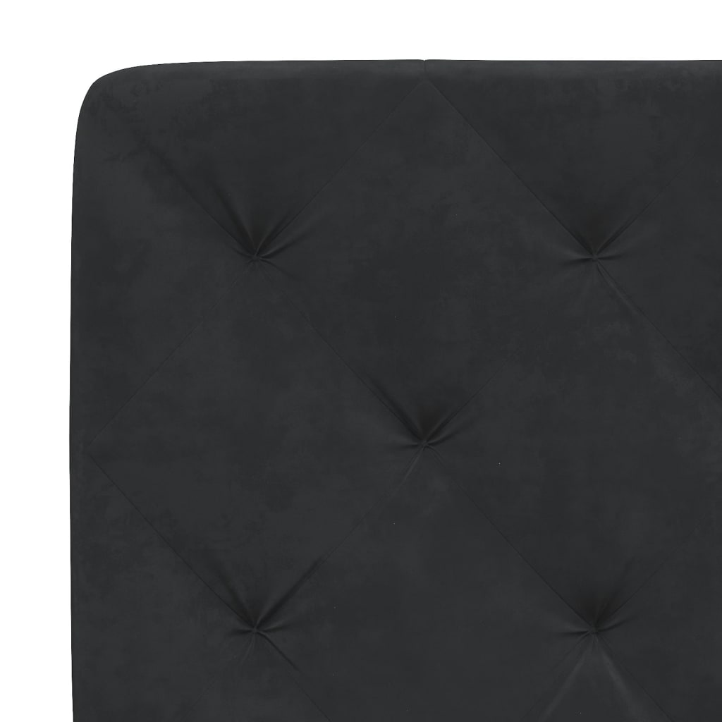 sengeramme med LED uden madras 140x190 cm velour sort