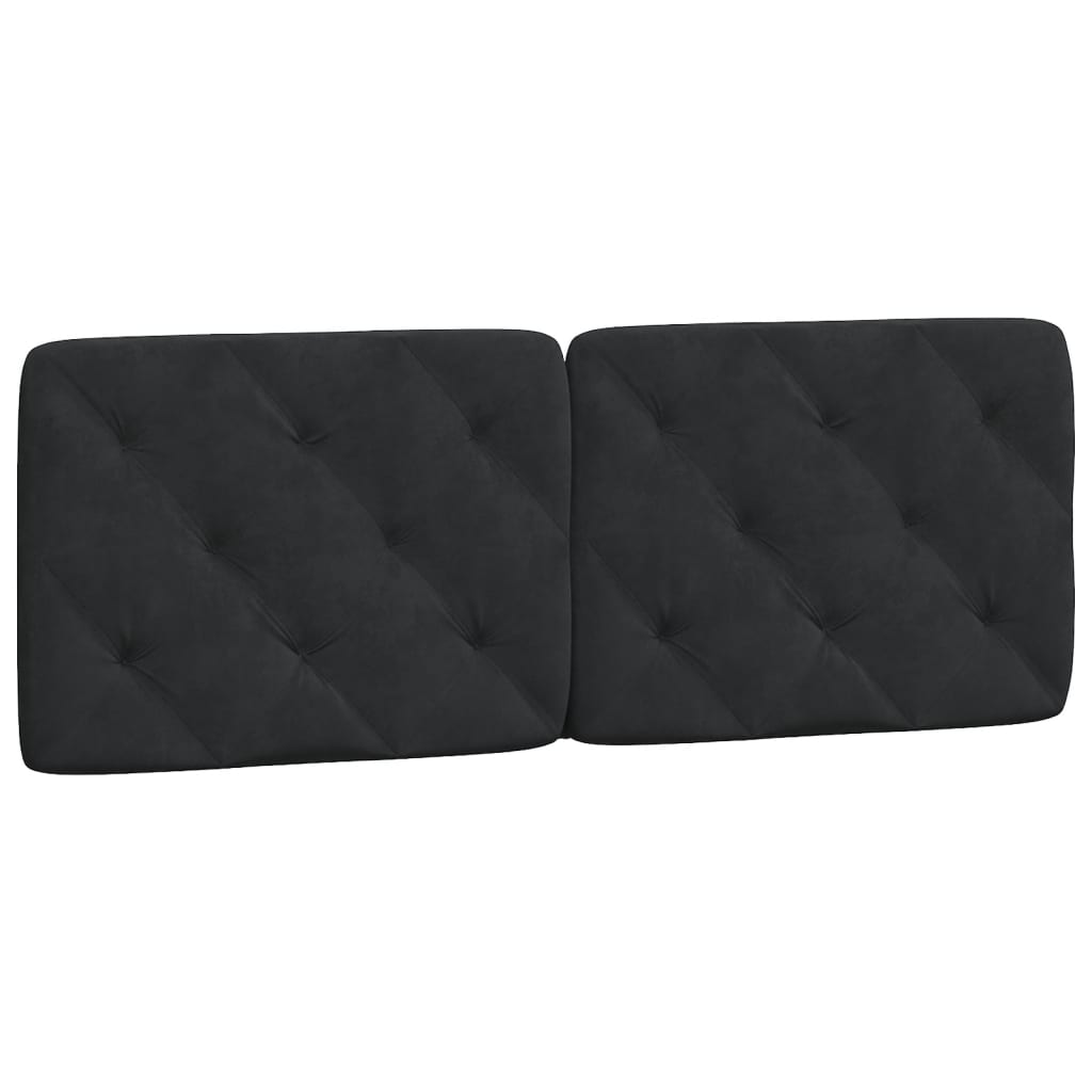 sengeramme med LED uden madras 140x200 cm velour sort