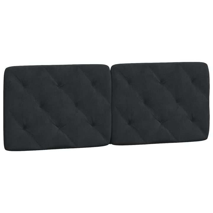 sengeramme med LED uden madras 140x200 cm velour sort