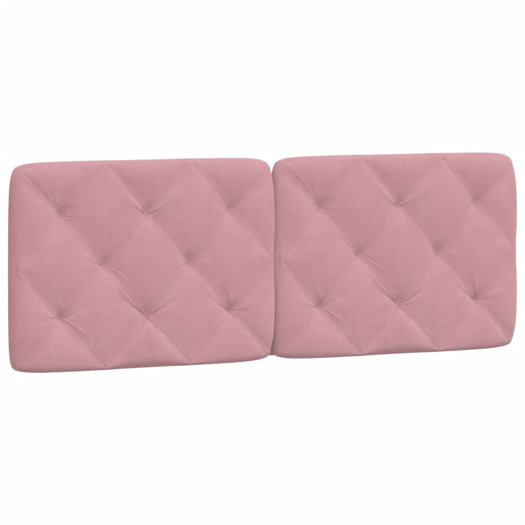 sengeramme med LED uden madras 140x200 cm velour pink