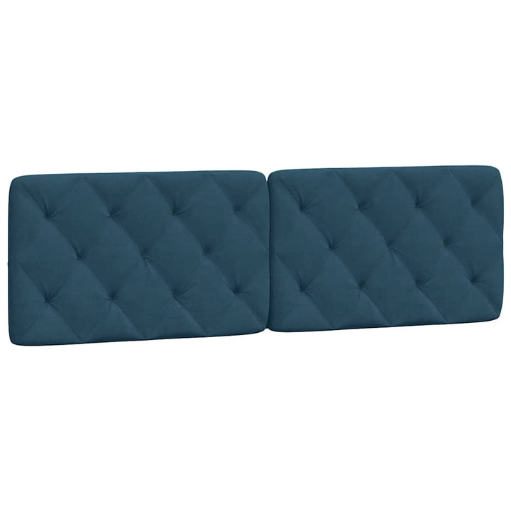 sengeramme med LED uden madras 160x200 cm velour blå