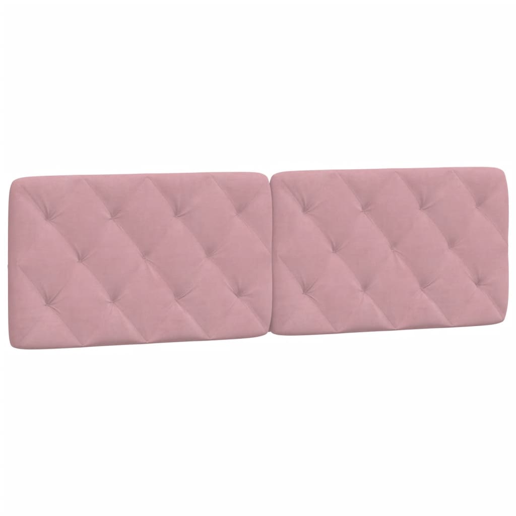 sengeramme med LED uden madras 160x200 cm velour pink