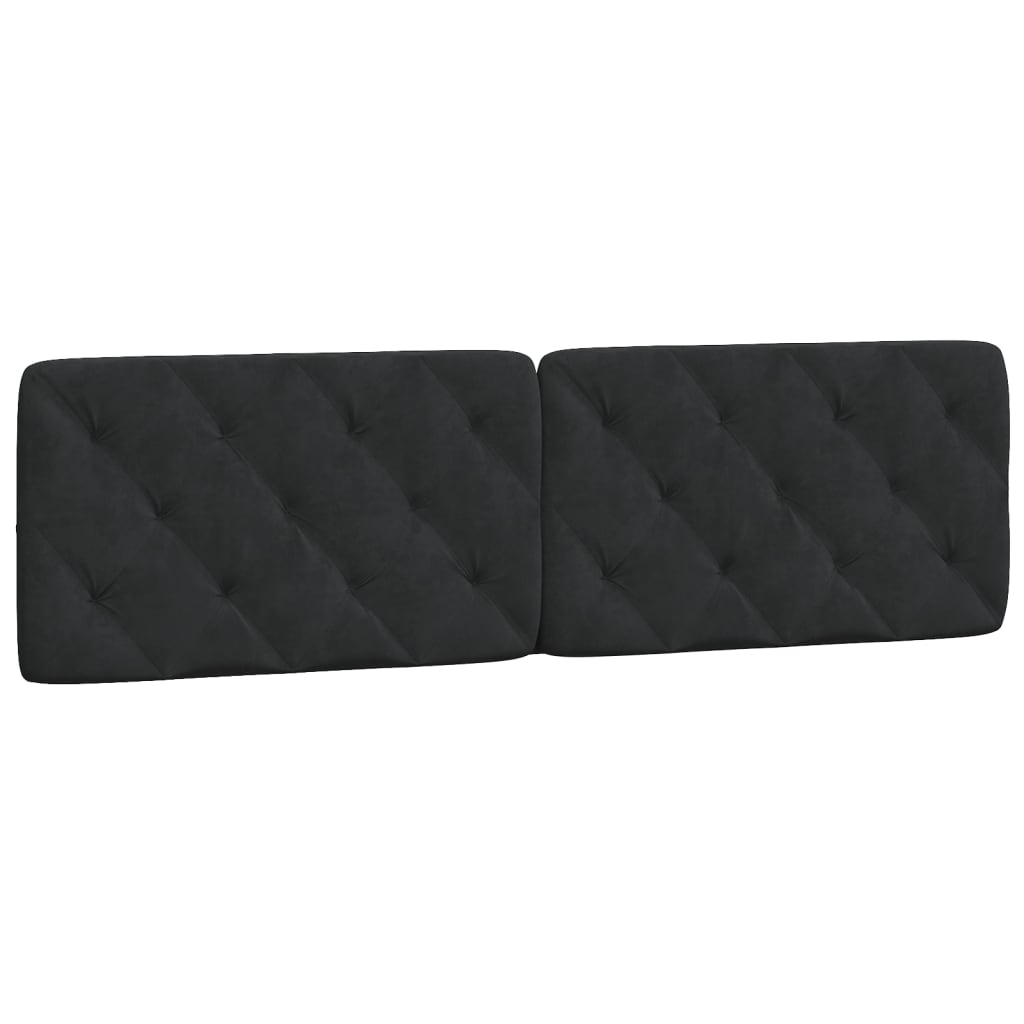 sengeramme med LED uden madras 180x200 cm velour sort