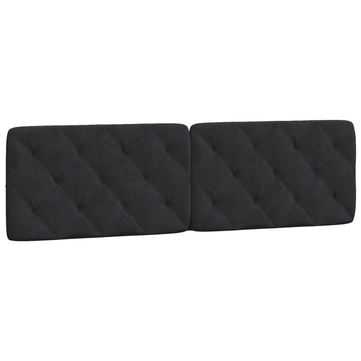 sengeramme med LED uden madras 180x200 cm velour sort