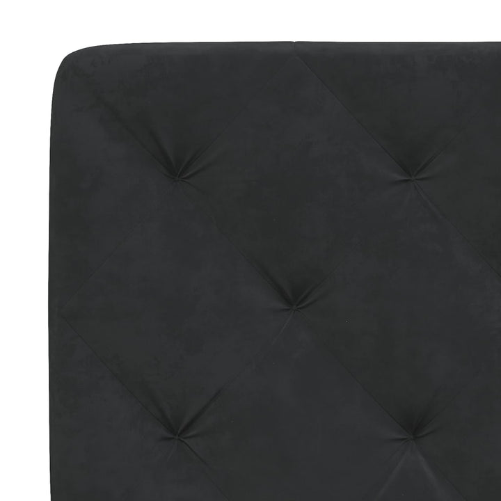 sengeramme med LED uden madras 180x200 cm velour sort
