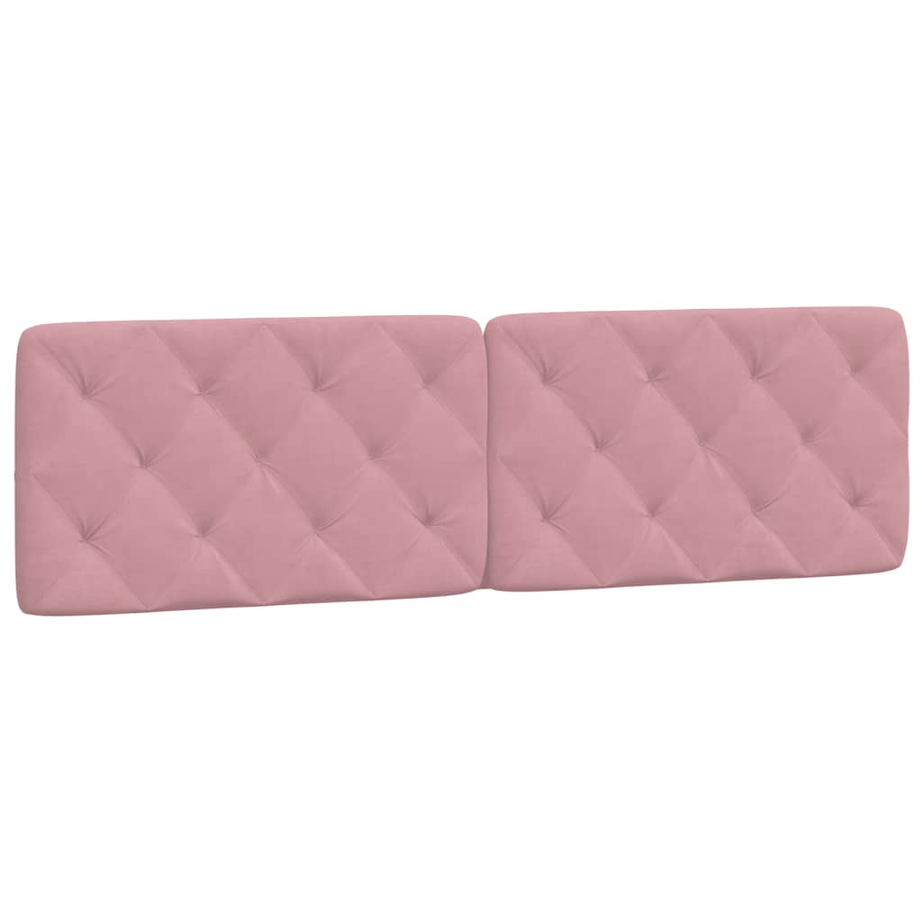 sengeramme med LED uden madras 180x200 cm velour pink